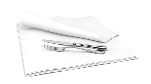 Signature DRC Dinner Flat Napkin White 14" X 14" 1-Ply