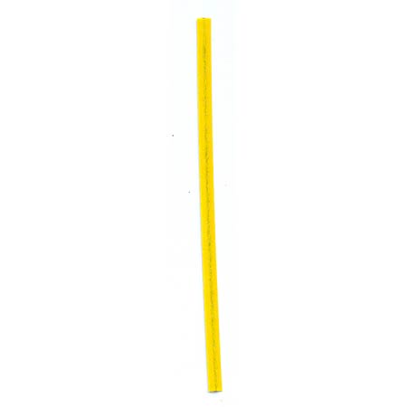 4" x 3/16" Yellow Twist Tie Paper with Single Wire