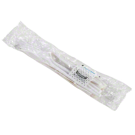 Heavy Weight Cutlery Kit PS White Fork/Teaspoon/Knife/S&P/Napkin