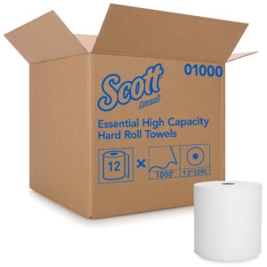 Scott High Capacity Hard Roll Towel White 8" x 1000'