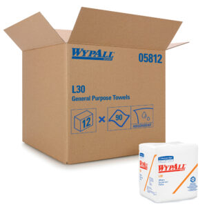 WypAll L30 Wipers White 12.5" x 12" 1/4 Fold