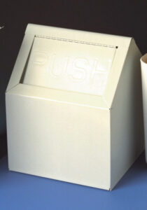 Feminine Hygiene Receptacle Swing Type Double Entry White