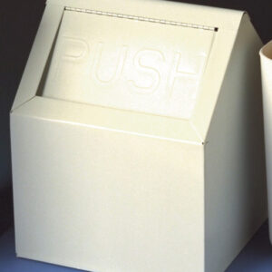 Feminine Hygiene Receptacle Swing Type Double Entry White