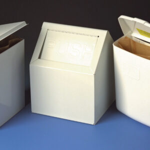 White Waste Receptacle Plastic