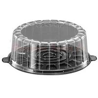 9" Black Base Clear Dome Cake Cont 11" x 12.44" x 4.13"