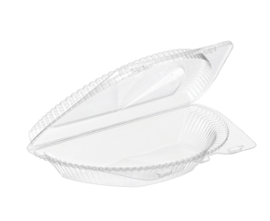 Clear Hinged 1/2 of 10" Pie Cont 10.69" x 6.5" x 2.31"