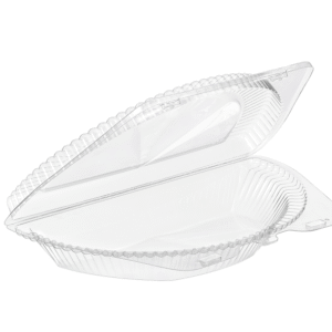 Clear Hinged 1/2 of 10" Pie Cont 10.69" x 6.5" x 2.31"