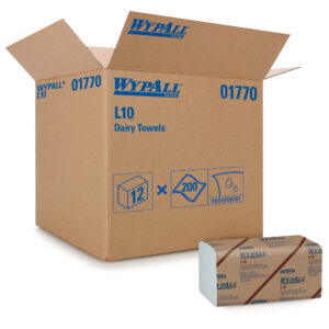WYPALL L10 SANI-PREP Dairy Towels White 9.3" x 10.5"