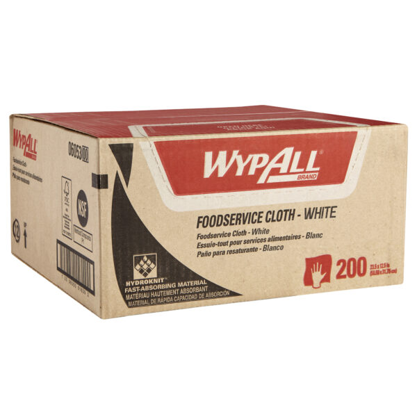 WypAll X50 Foodservice Towels White 12.5" x 23.5" 1/4 Fold