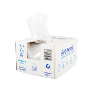 6.75x6.75 .36mil Sandwich Bag Flip top LLDPE