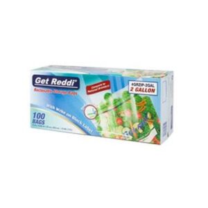 Double Zip Reclosable 2 Gallon Bag  13" X 15.63" LDPE Clear