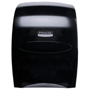SANITOUCH Manual Roll Towel Disp. Smoke / Grey Hands-Free 1.75" Hub