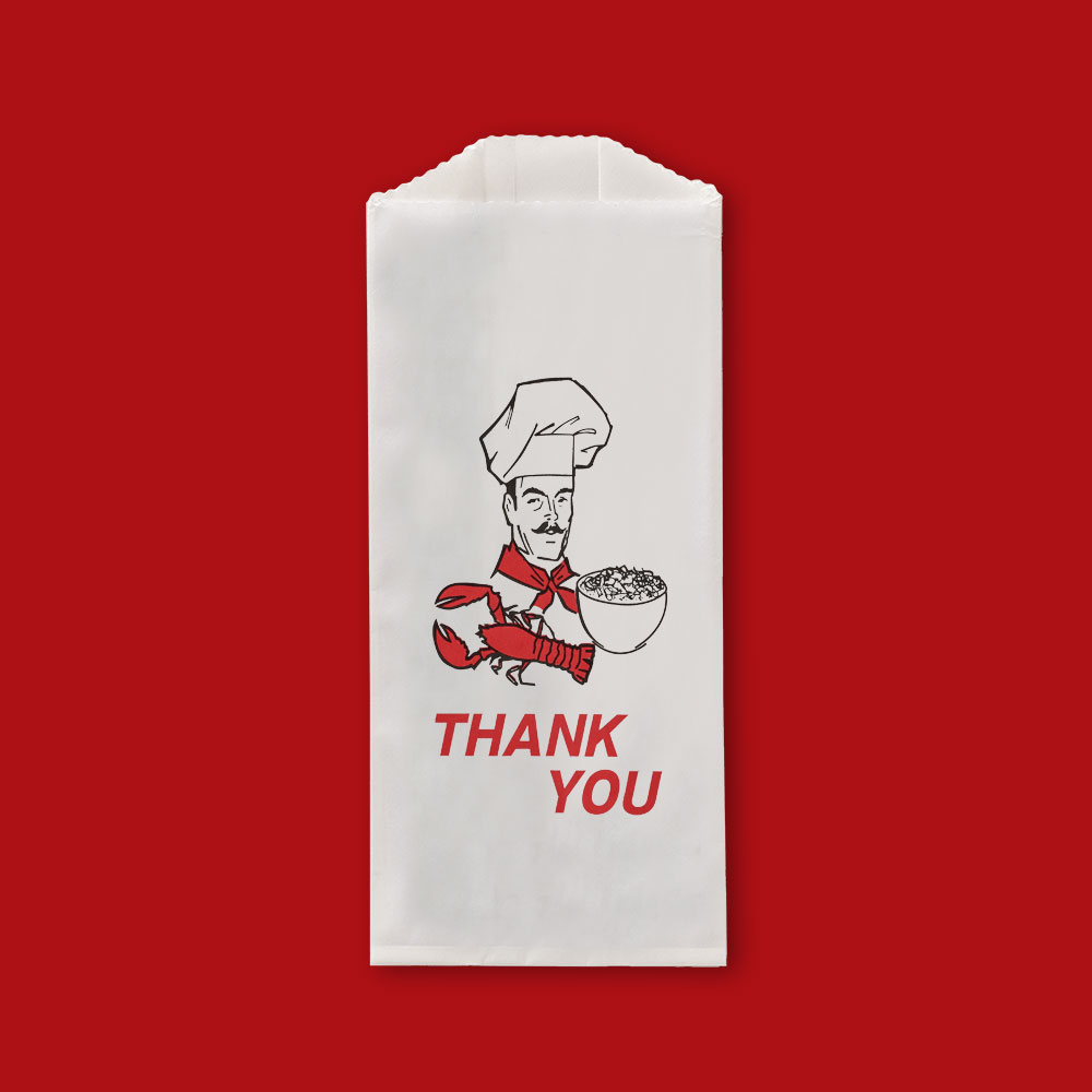 Duplex Thank You Doggie Bag 5" x 3" x 12"   Printed