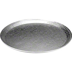 18" Round Embossed Aluminum Tray Full Curl