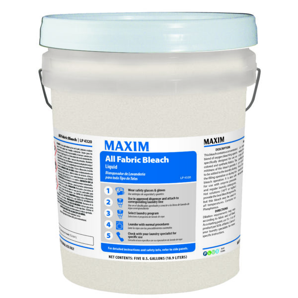 Maxim All Fabric Bleach 5 Gallon, No Scent, LP4320