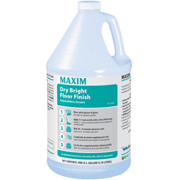 Maxim Dry Bright Floor Finish 1 Gal, Characteristic Scent, FC1316