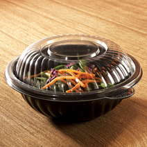 PrepServe Bowl PET Round Lid Clear 9"