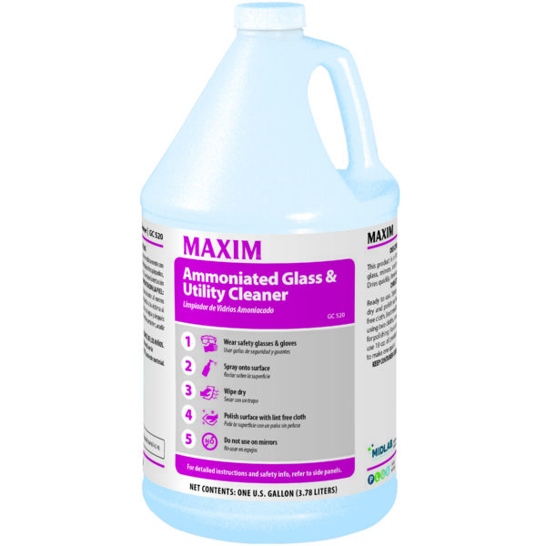 Maxim Ammoniated Glass Cleaner 1 Gallon, Bouquet Scent, GC520