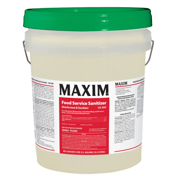 Maxim Food Service Sanitizer 5 Gallon, No Scent, DS494