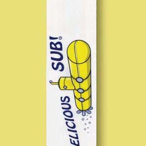 Delicious Submarine Sandwich Bag 4 1/2" x 2" x 16" Printed Delicious