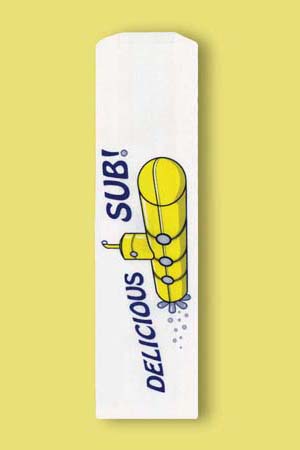 Delicious Submarine Sandwich Bag 4 1/2" x 2" x 16" Printed Delicious