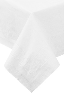 Cellutex 3-Ply Greek Key Tablecover White 54" X 108"