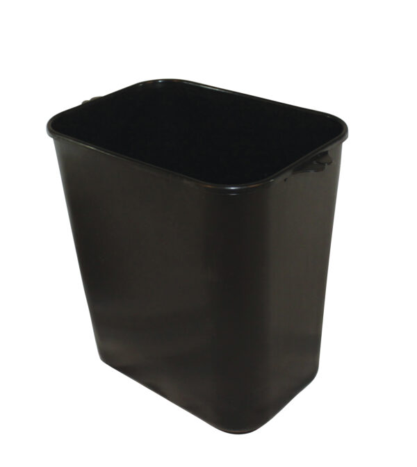 Wastebasket  Soft Side Black 14 Qt Rectangular
