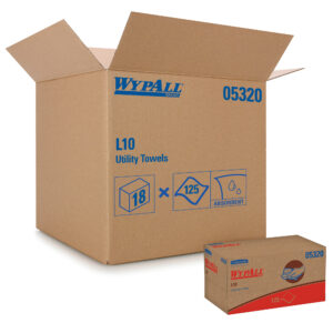 WypAll L10 Wipers White 1 Ply 9.1"x10.25" Pop-Up Box