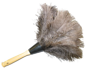 Economy Ostrich Feather Duster 34" Brown/Gray