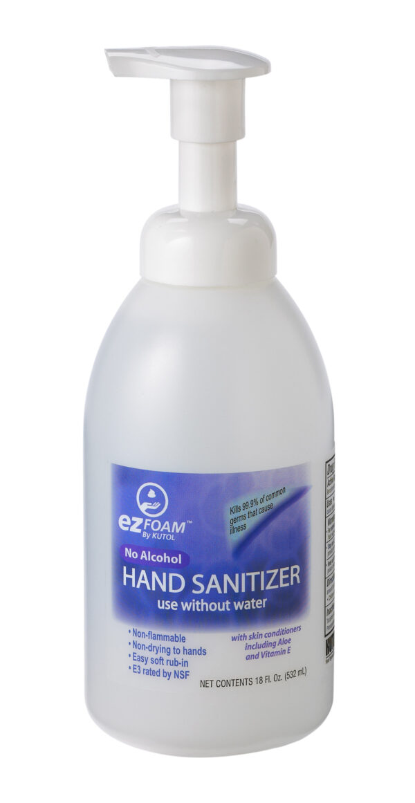 Foaming Hand Sanitizer (No Alcohol) Clear/Lt. Linen Pump Bottle 18 oz