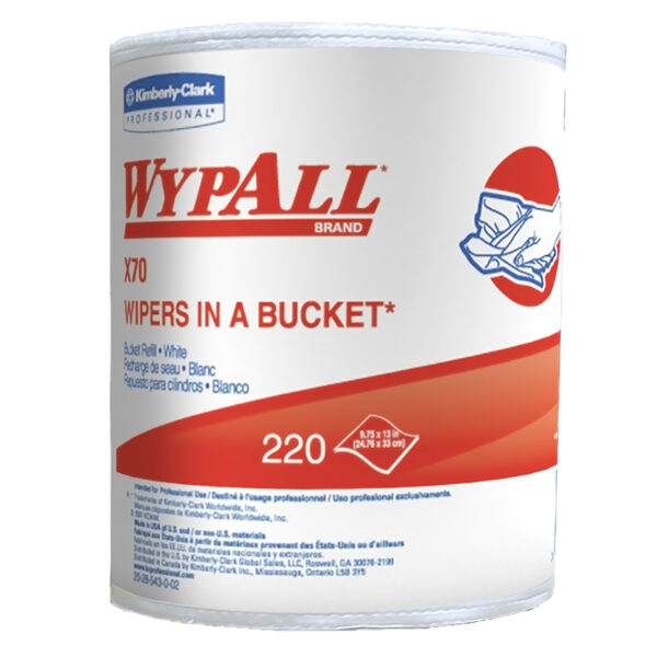 WYPALL X70 Wipers In A Bucket White 9.75" x 13" Refill