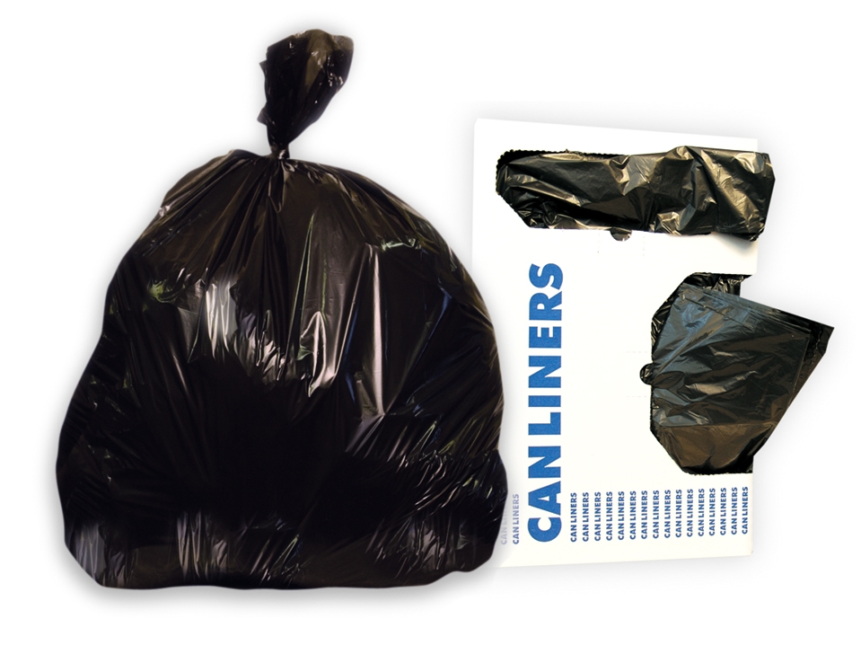 46X50 Repro Black 1.35 Mil Flat Pack Can Liners 56 Gallon