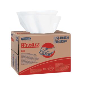 WypAll X80 Cloths White 11.1" x 16.8" BRAG Box