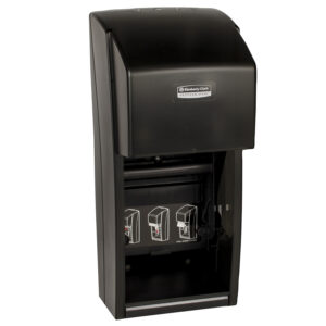 Standard Roll Tissue Dispenser Black, Double Roll
