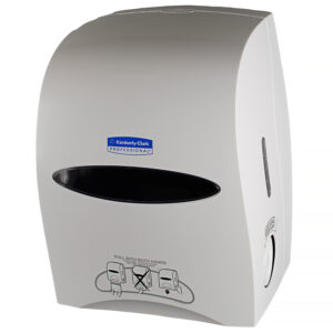 SANITOUCH Roll Towel Dispenser White Manual 1.75" Hub