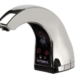 Electronic Foam Skin Care Dispenser Chrome Touchless Counter Mount 1.5L