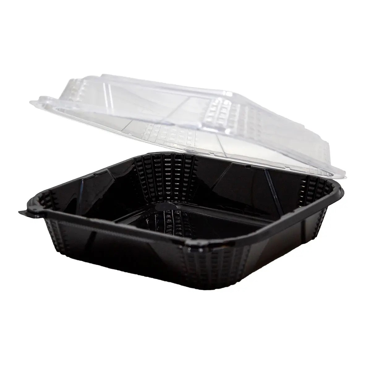ProView Large Hinged Container Black / Clear 9.25" x 9.125" x 3"
