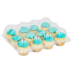 12ct PET Plastic Cupcake Container 12.38" x 10" x 3.7"