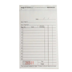 Carbonless Sales Book Guest Check 3.50" x 5.63" White Shrink Pack Sml