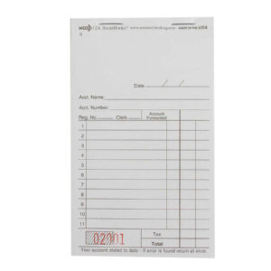 Duplicate Carbon Guest Check 3.50" x 5.63" White Shrink Pack Sml