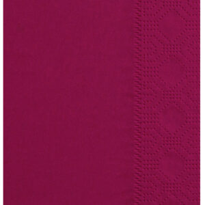 15" X 17" Burgundy Dinner Napkin 2-Ply, 1/8 Fold, Regal Emboss
