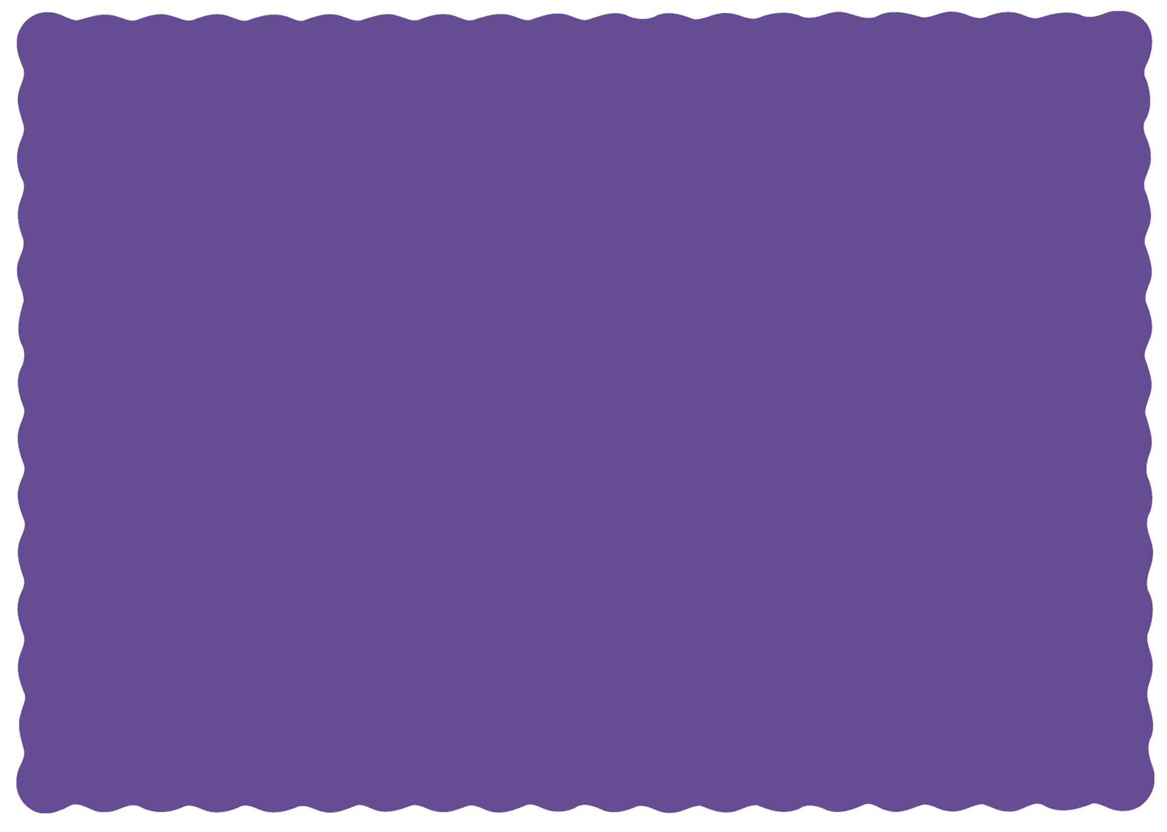Scallop Edge Linen Emboss Placemat Purple Economy, 10" X 14"