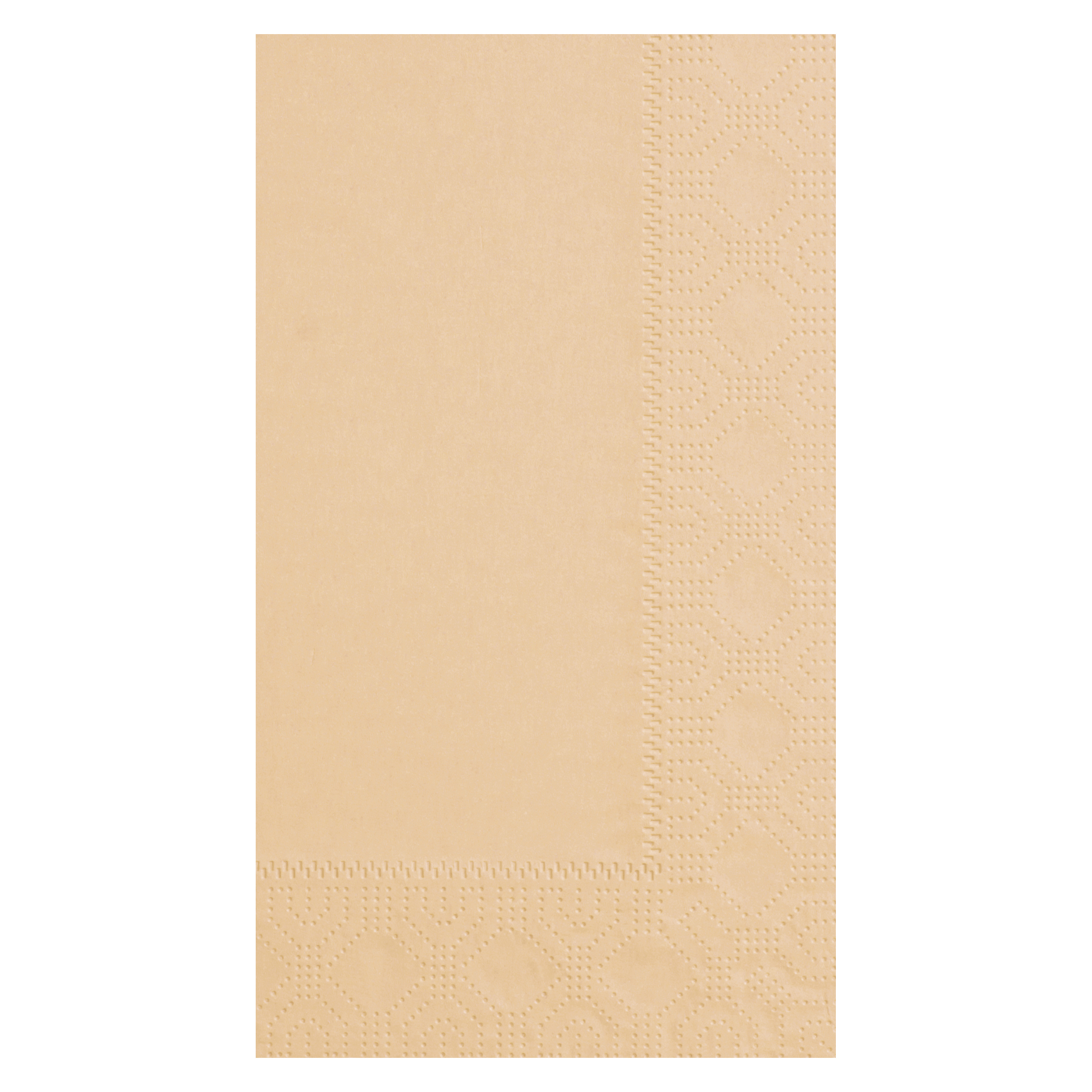 15" X 17" Beige Dinner Napkin 2-Ply, 1/8 Fold, Regal Emboss