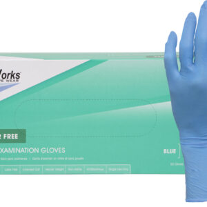 12" Nitrile Powder Free Exam Gloves Large Blue 8 Mil