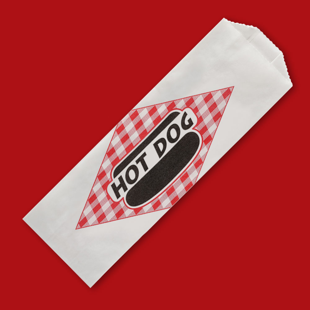 Conventional Extra Long Hot Dog Bag 3" x 2" x 12"   Printed