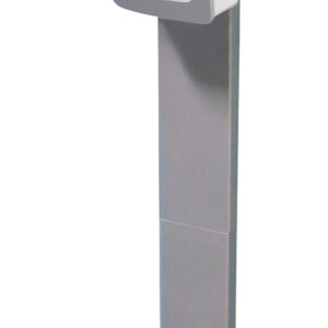 No Touch Floor Stand With Sign Silver
