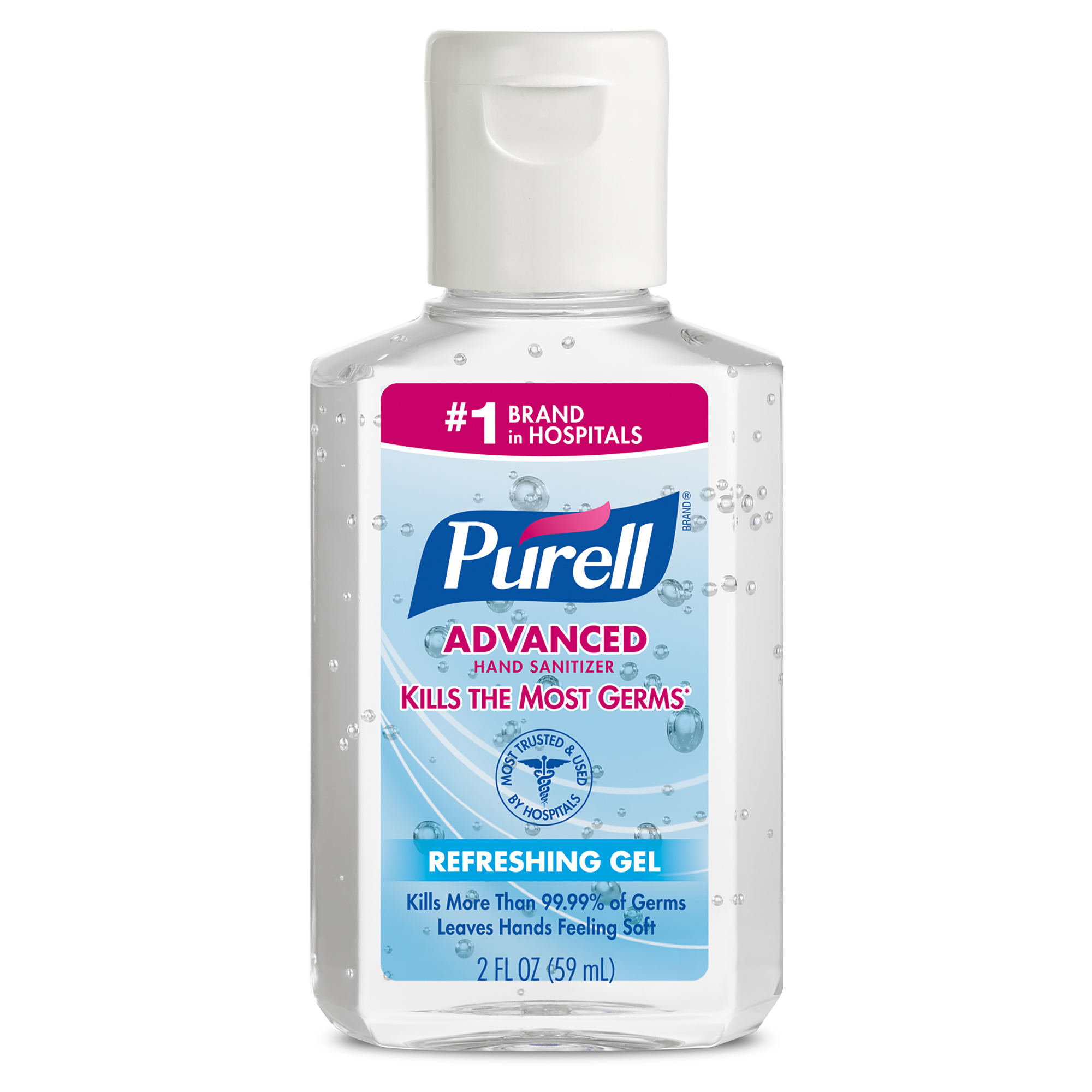 Purell Instant Hand Sanitizer 2 oz flip cap bottle   Clear