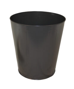 Round Metal Wastebasket Gray 46 Quart