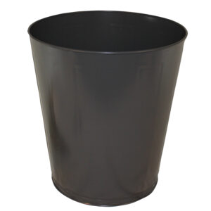 Round Metal Wastebasket Gray 46 Quart