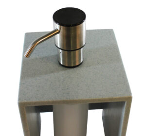 Bulk Foaming Soap Dispenser 4" Spout Counter Mount  Silver